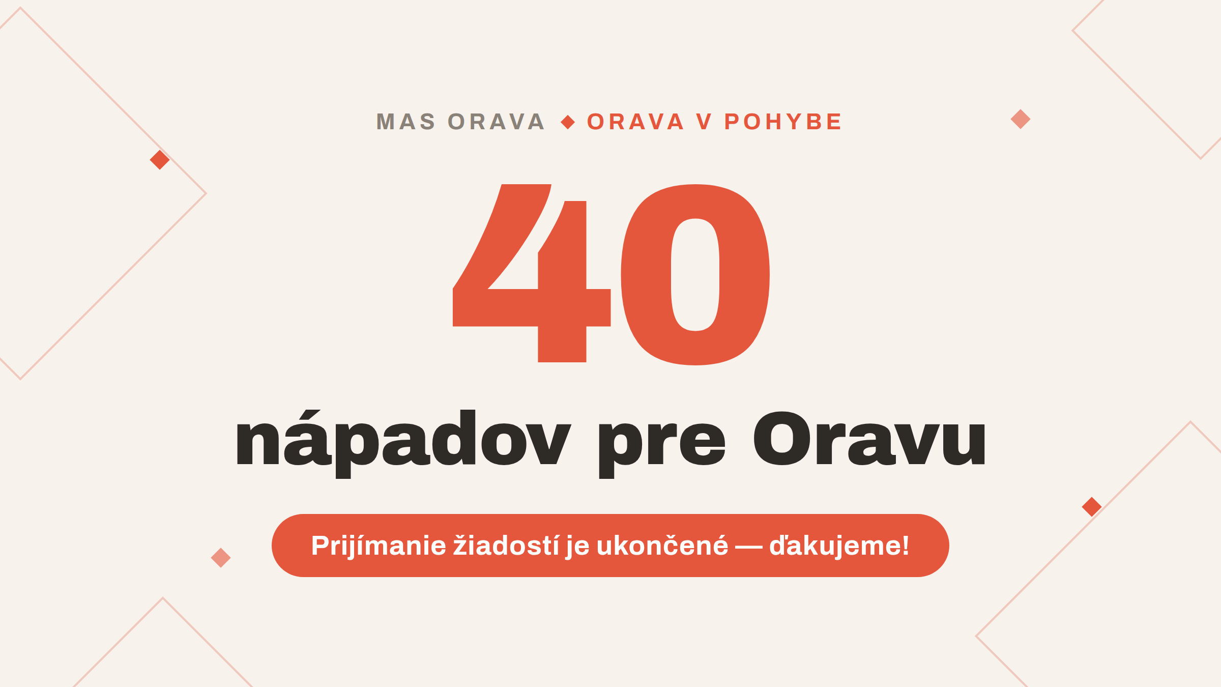 Orava v pohybe: prišlo 40 nápadov pre Oravu!